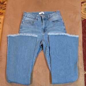YMI Light Blue Frayed Hem Jeans